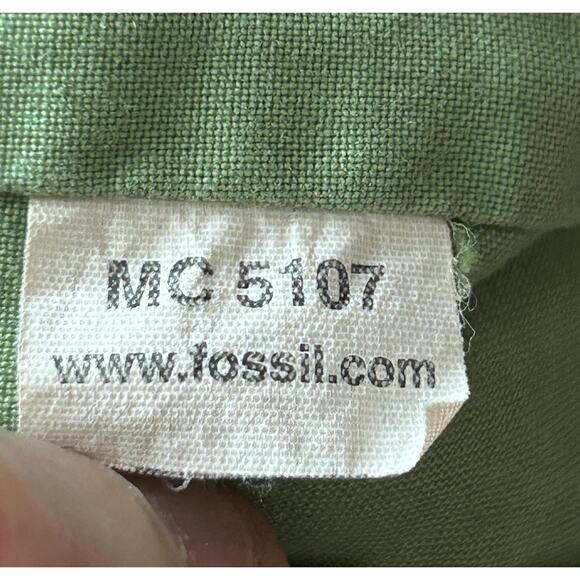 Fossil Brand Jeans Corduroy Full Zip Trucker Jacket With Green Liner Small VTG - Picture 12 of 12
